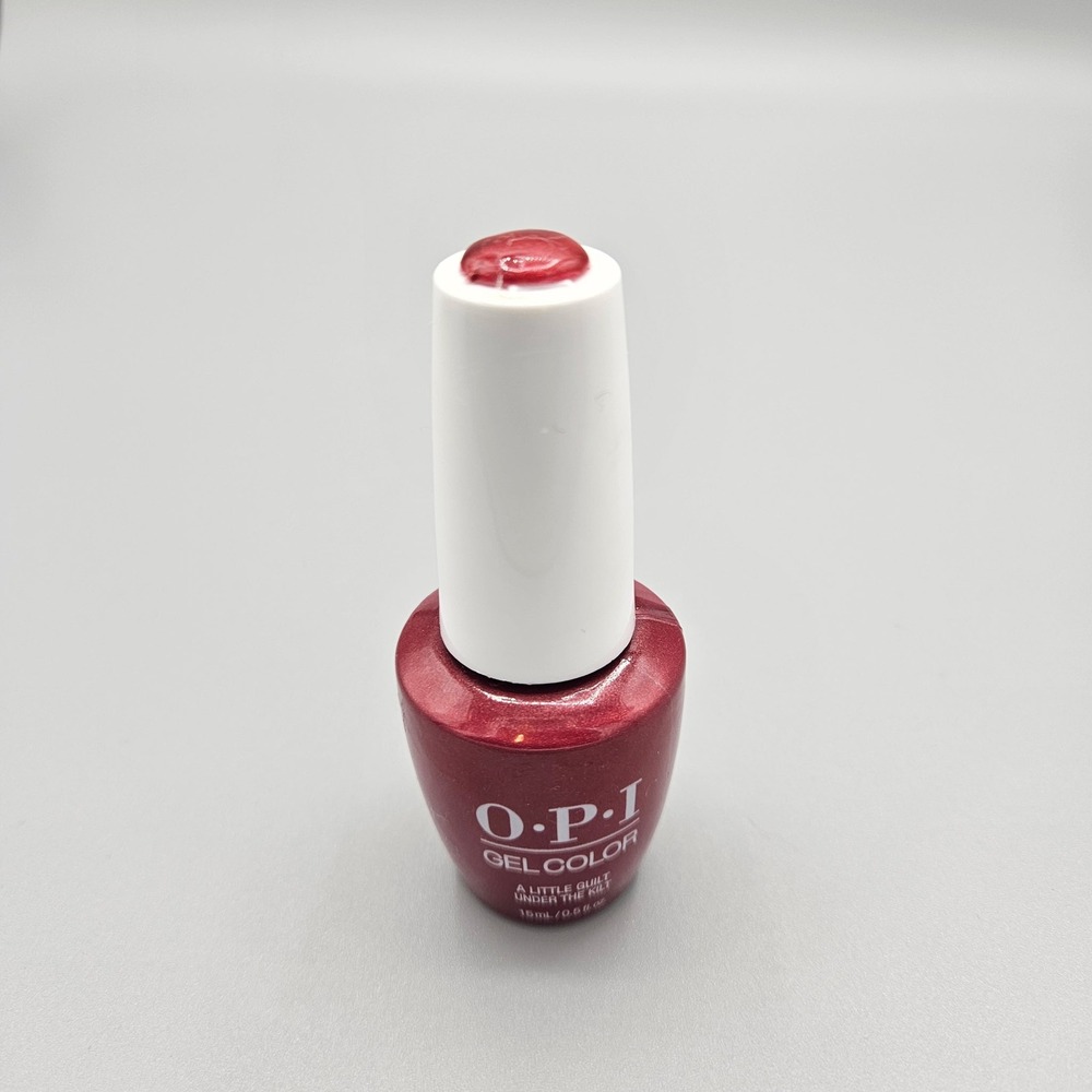 OPI GelColor A Little‎ Guilt Under the Kilt GC U12 Red Shimmer Gel Polish 0.5oz